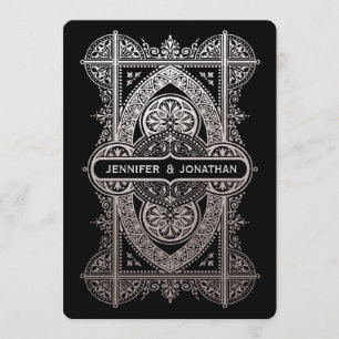 Invitaciones a la boda real de estilo Art Déco - R