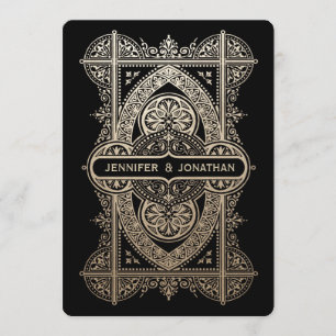 Invitaciones a la boda real de estilo Art Déco - R
