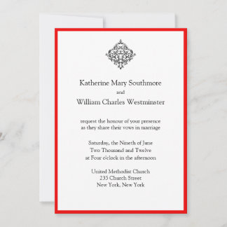 Invitaciones A La Boda Roja Y Negra