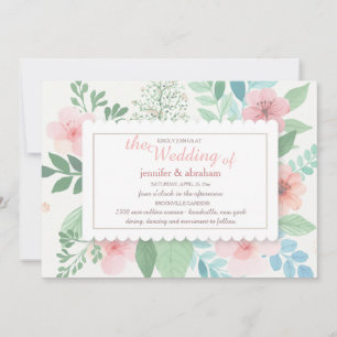 Invitaciones a la boda romántica de primavera