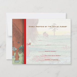 Invitaciones a la boda romántica occidental de cab