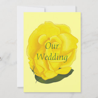 Invitaciones a la boda rosa amarillo brillante, pe