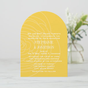 Invitaciones a la boda Rosa Ranunculus amarillo mo