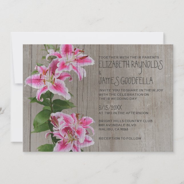 Invitaciones a la boda rusa de la Startazer Lily (Anverso)