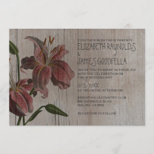 Invitaciones a la boda rusa de los lirios oriental