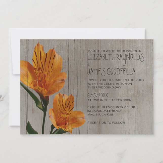 Invitaciones a la boda rusa en Perú (Anverso)
