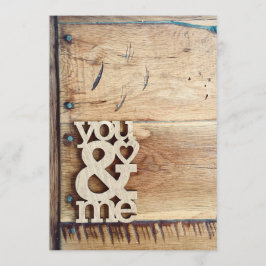 Invitaciones a la boda Rustic Wood You & Me