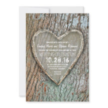 Invitaciones a la boda rústica de árboles de campo