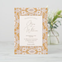 Invitaciones a la boda Rústica de Raza Amarilla