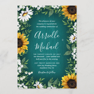 Invitaciones a la boda rústica del país del giraso