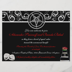 Invitaciones a la boda satánica Personalizado