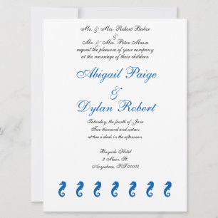 Invitaciones a la boda "Sea Horse Serenity"