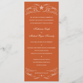 Invitaciones a la boda solitaria de un Naranja que