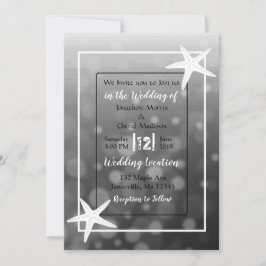 Invitaciones a la boda Starfish Beach con burbujas