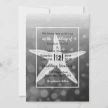 Invitaciones a la boda Starfish Beach con burbujas
