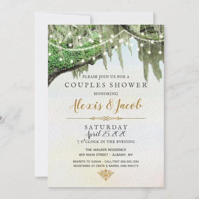 Invitaciones a la boda sur, invitaciones a la Moss (Anverso)