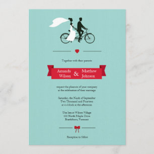 Invitaciones a la boda Tandem Bicycla