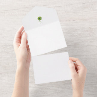 Invitaciones a la boda(trébol de cuatro hojas de b
