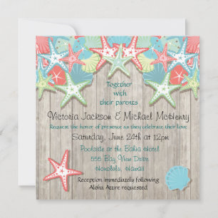 Invitaciones a la boda tropical de la concha