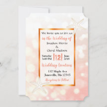 Invitaciones a la boda tropical del pez estrella d