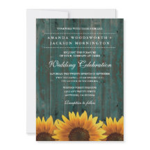 Invitaciones a la boda turquesa y marrón de giraso