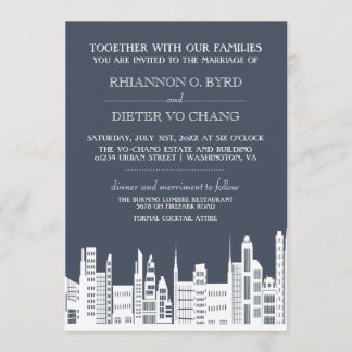 Invitaciones a la boda urbana