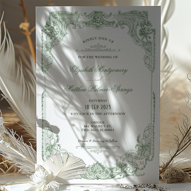 Invitaciones a la Boda Verde del Sage Real Victori (Subido por el creador)