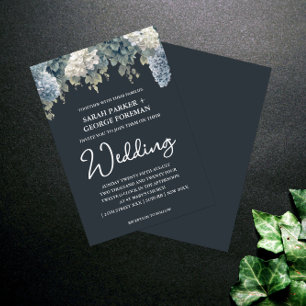 Invitaciones a la Boda Verde Negra de la Marina