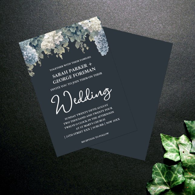Invitaciones a la Boda Verde Negra de la Marina (Subido por el creador)