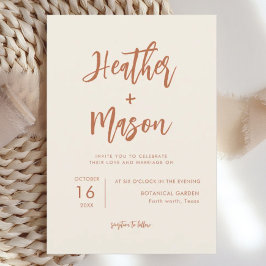 Invitaciones a la Boho Desert Rust Wedding