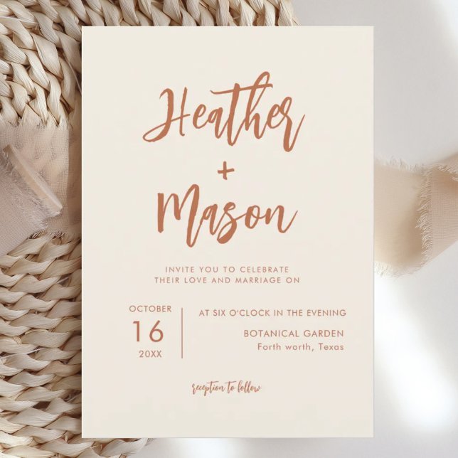 Invitaciones a la Boho Desert Rust Wedding (Subido por el creador)