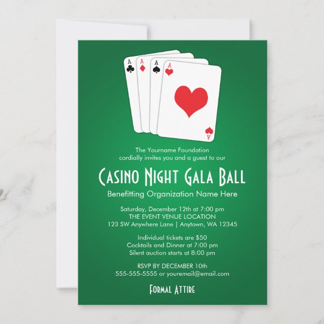 Invitaciones a la Bola de gala nocturna del Casino (Anverso)