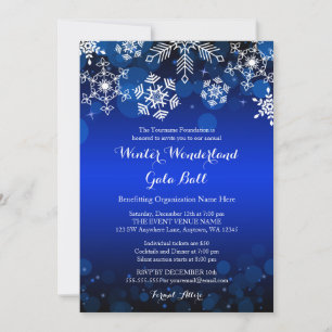 Invitaciones a la Bola de Invierno de Gala Blue Sn