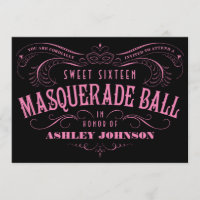 Invitaciones a la Bola de Mascarada Sweet 16