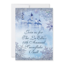 Invitaciones a la Bola de Snowflake de Winter Wond