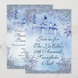 Invitaciones a la Bola de Snowflake de Winter Wond