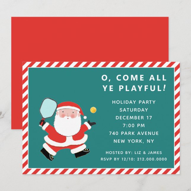 Invitaciones a la Casa Abierta para navidades (Anverso / Reverso)