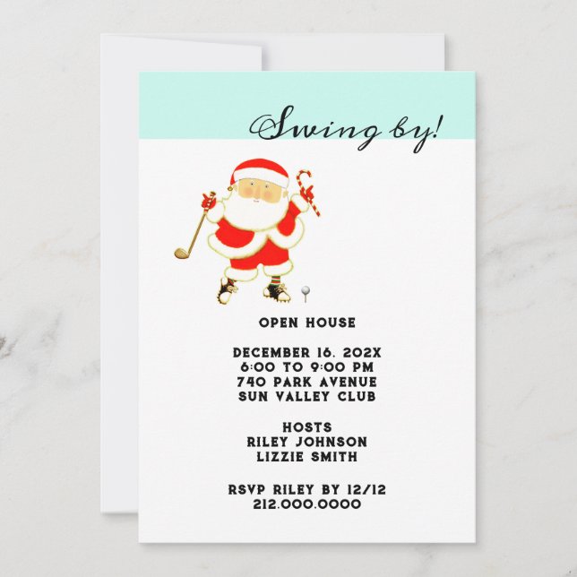 Invitaciones a la Casa Abierta para navidades (Anverso)