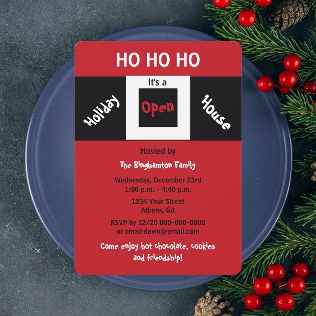 Invitaciones a la Casa Abierta para navidades HOHO (Subido por el creador)