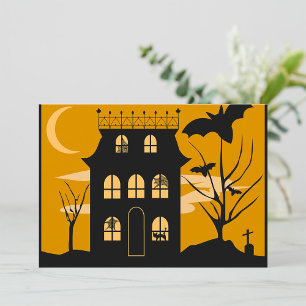 Invitaciones a la casa de Silhouette Halloween