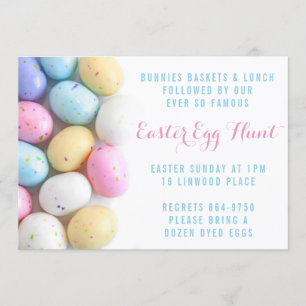 Invitaciones a la caza de huevos en Pascua