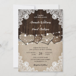 Invitaciones a la celebración de bodas de madera r