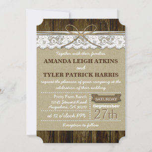 Invitaciones a la celebración de bodas en el campo