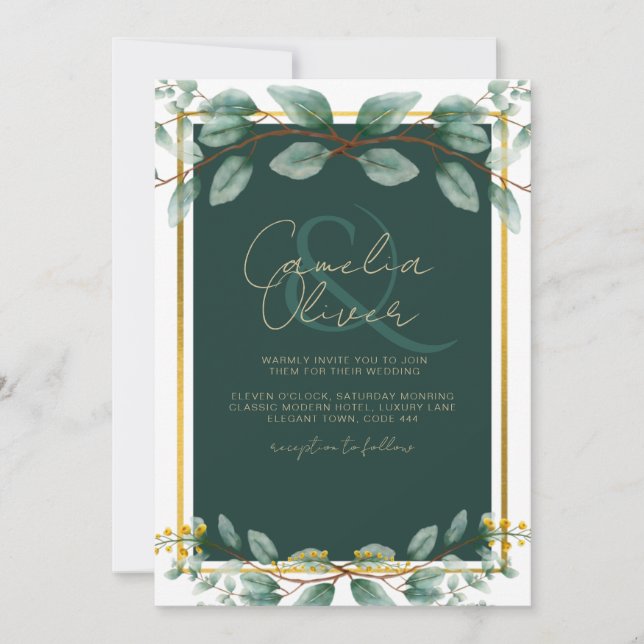 Invitaciones a la celebración de una boda de oro v (Anverso)