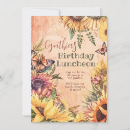 Invitaciones a la celebración del girasol