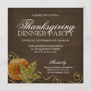 Invitaciones a la cena de Acción de Gracias