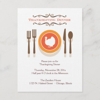 Invitaciones a la cena de Acción de Gracias