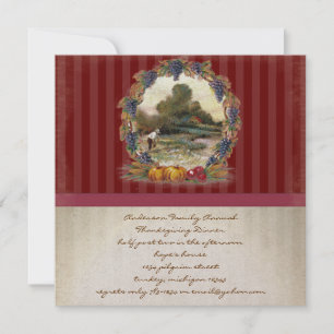 Invitaciones a la cena de Acción de Gracias de la 