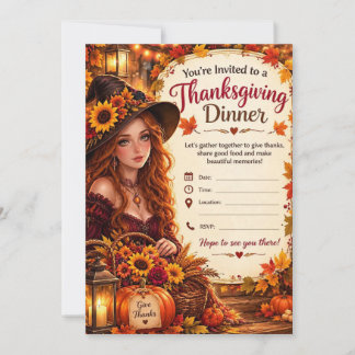 Invitaciones a la Cena de Acción de Gracias y Tarj