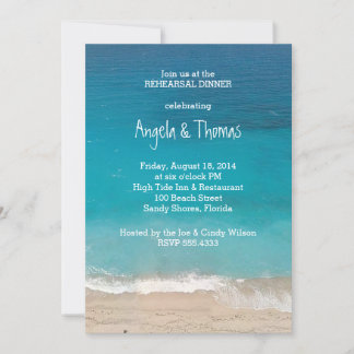 Invitaciones a la cena de Aquamarine Blue Ocean Re